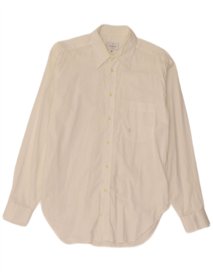Camisa Trussardi Hombre Talla 40 15 3/4 Mediana Blanca