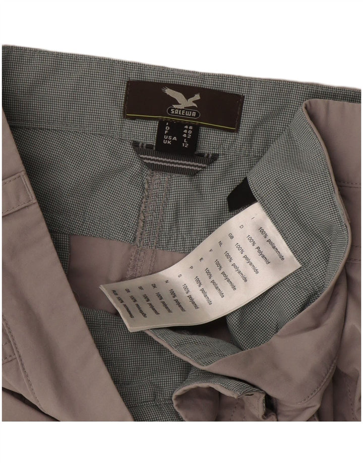 SALEWA Pantalones cortos casuales para mujer UK 12 Medium W34 Poliamida gris