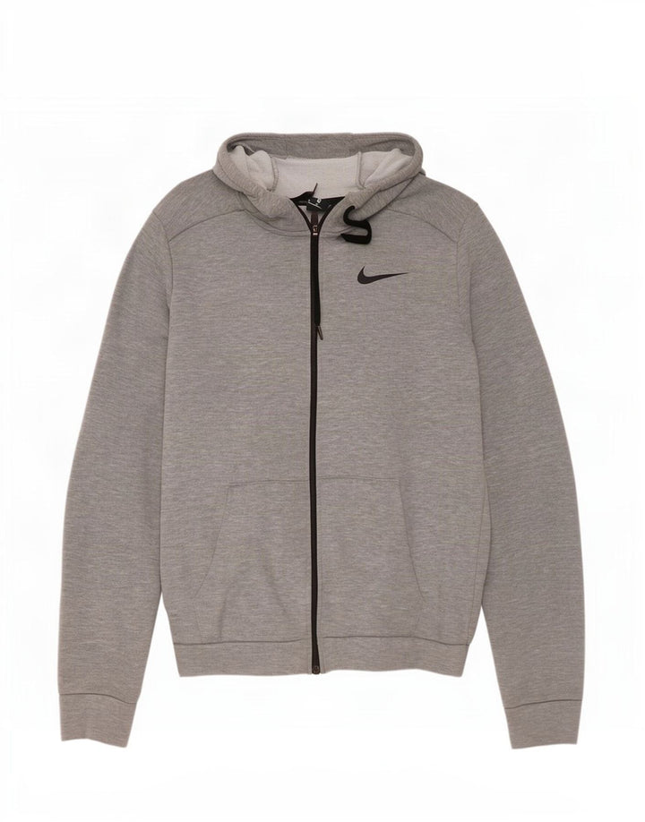Nike Sudadera con capucha y cremallera para hombre Poliéster gris medio