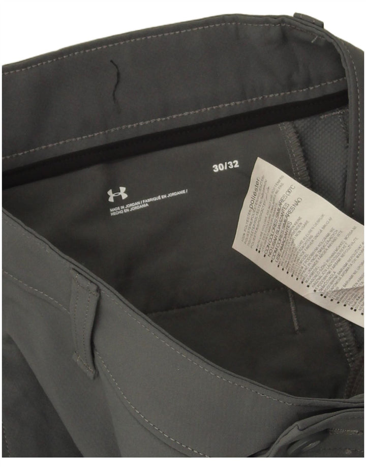 Under Armour Pantalón chino ajustado para hombre W30 L32 Poliéster gris