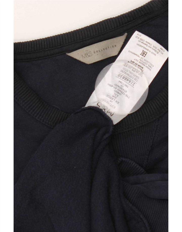 Marks & Spencer - Sudadera para hombre, talla 2XL, algodón azul marino