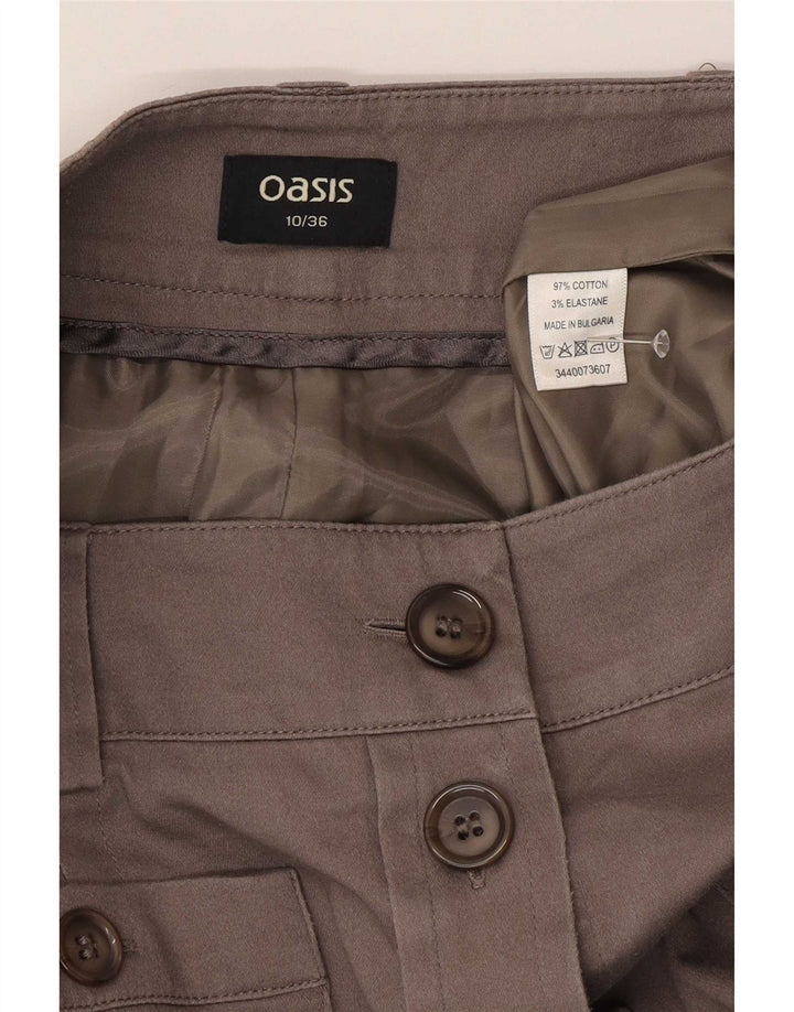 Oasis Falda Midi Regular para Mujer US 10 Grande W30 Algodón Marrón