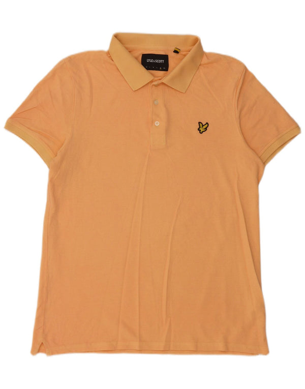 Lyle & Scott Polo de manga corta para hombre XL Naranja Algodón