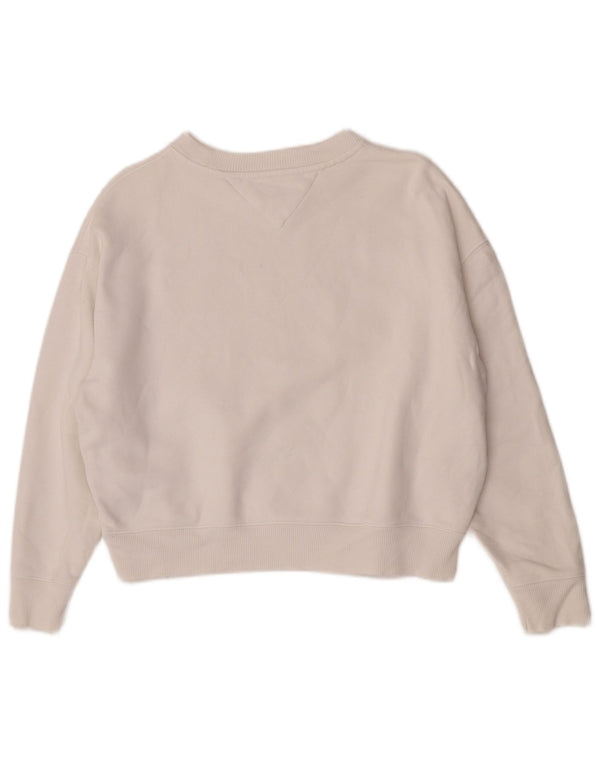 Tommy Hilfiger Sudadera extragrande para mujer Jersey UK 2 2XS Algodón blanco