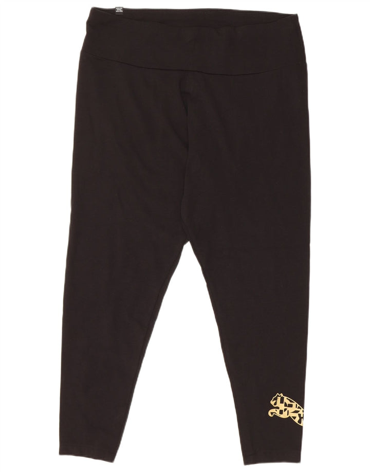 PUMA Leggings gráficos para mujer UK 18 XL Algodón negro