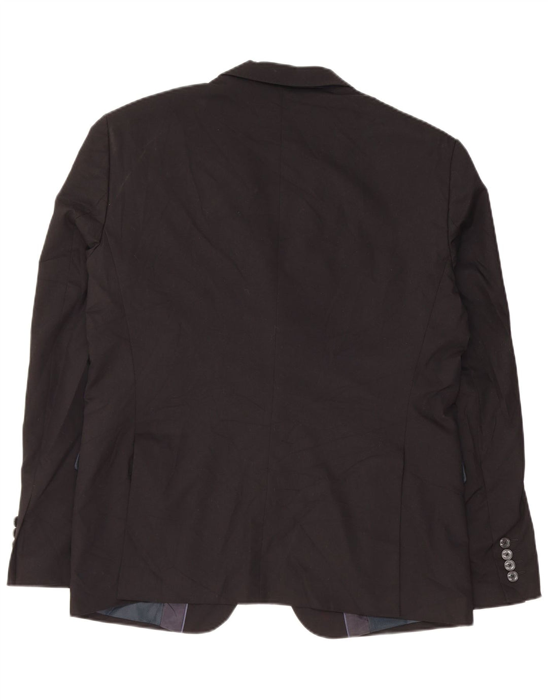 ZARA Chaqueta Blazer De 2 Botones Para Hombre EU 54 XL Viscosa Negra
