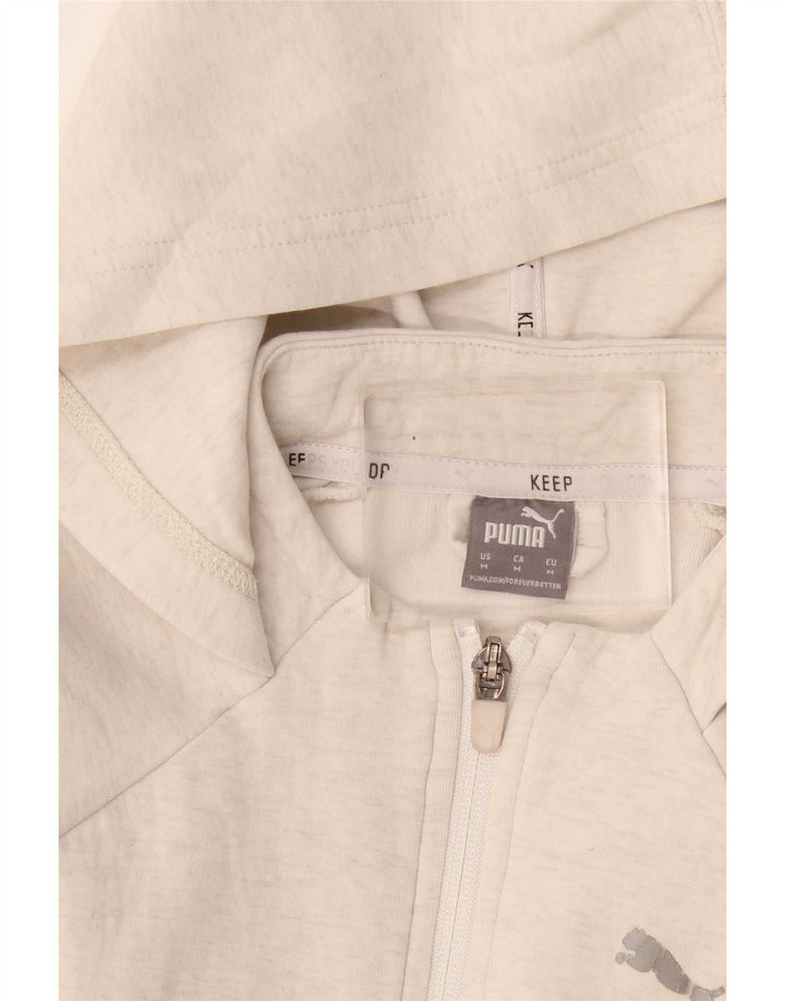 Puma - Sudadera con capucha y cremallera para mujer, talla 40, color gris medio