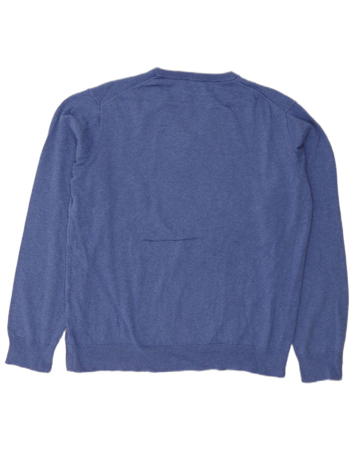 Gant Jersey con Cuello en V para Hombre XL Azul Algodón