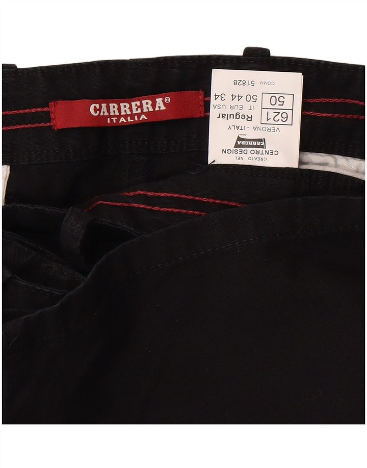 Carrera Mens Chino Shorts W34 Grande Algodón Negro