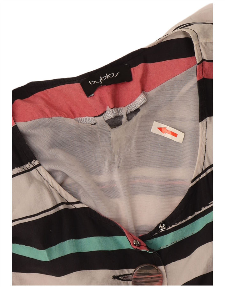 Vestido tubo Byblos IT 40 Small Seda a rayas multicolor
