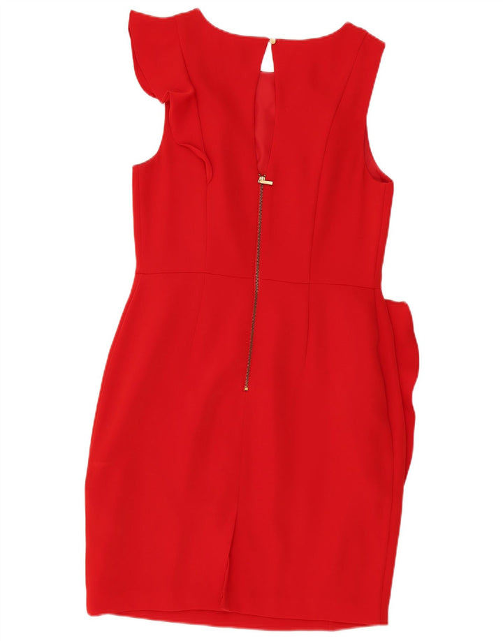 Oasis Vestido tubo sin mangas para mujer UK 42 Poliéster rojo mediano