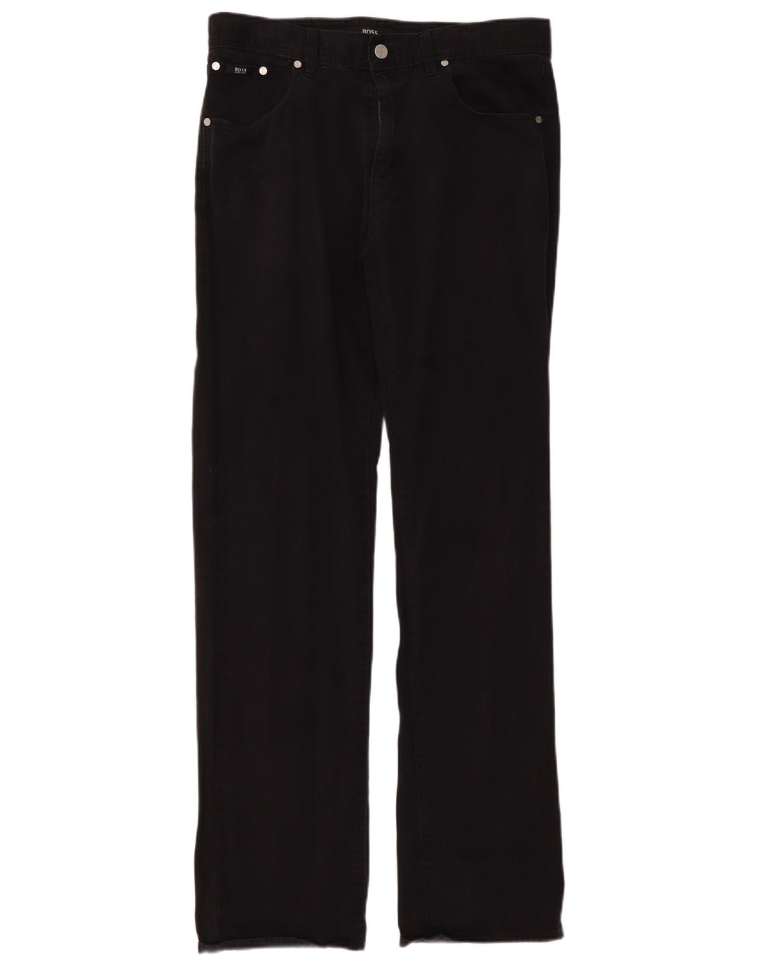 Vaqueros Hugo Boss Hombre Rectos W34 L34 Algodón Negro