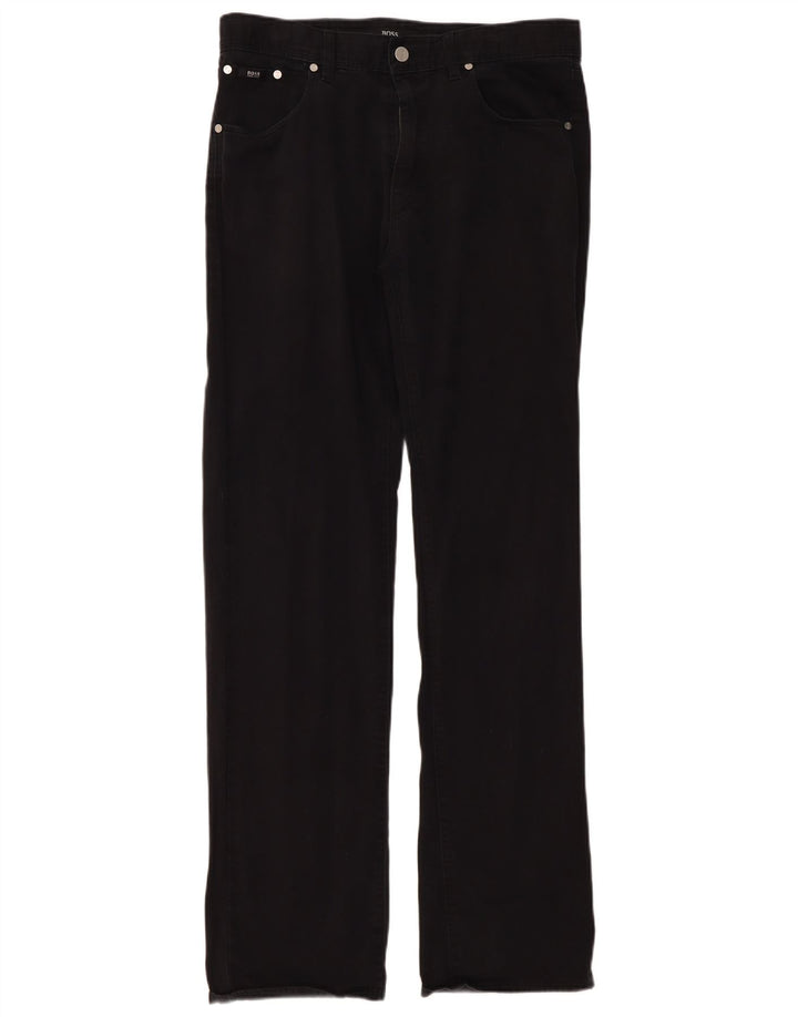 Vaqueros Hugo Boss Hombre Rectos W34 L34 Algodón Negro