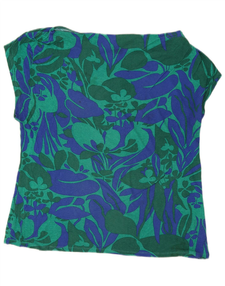 Max Mara Blusa de fin de semana para mujer Top UK 12 Medium Blue Floral