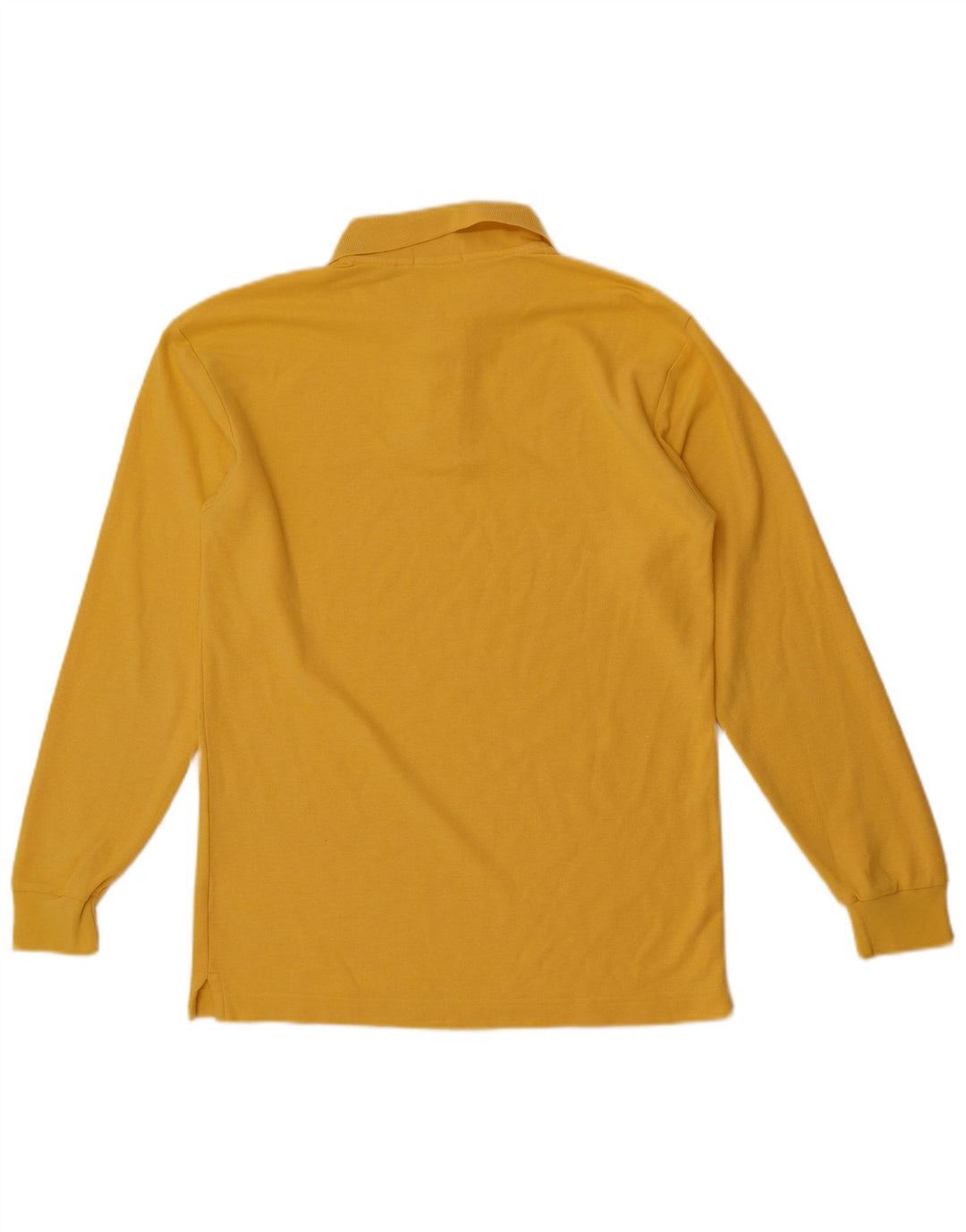 Fila Polo De Manga Larga Para Hombre Pequeño Algodón Amarillo