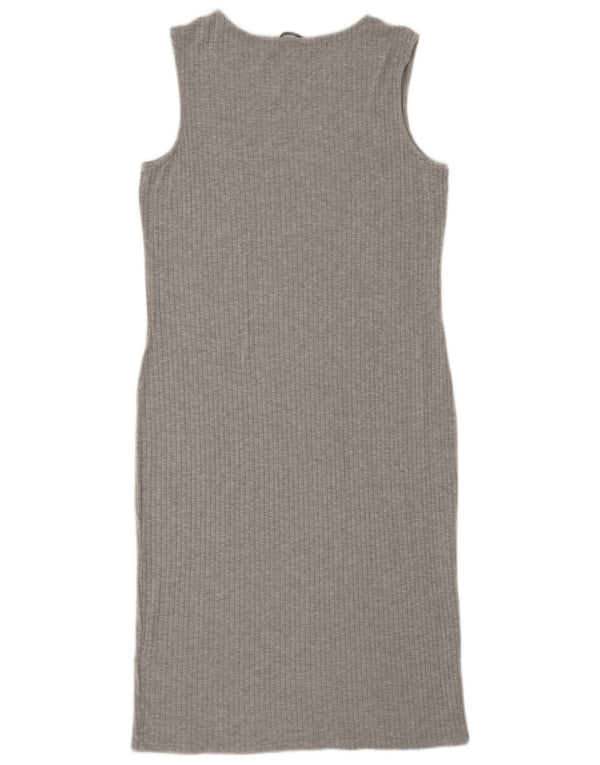 Marks & Spencer Vestido ajustado sin mangas para mujer UK 42 Viscosa gris medio