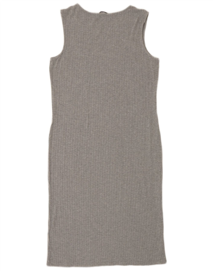 Marks & Spencer Vestido ajustado sin mangas para mujer UK 42 Viscosa gris medio