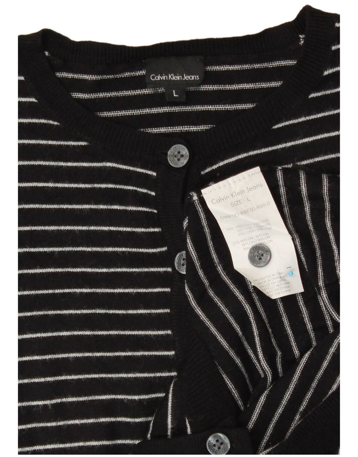 CALVIN KLEIN JEANS Cárdigan para niña 11-12 años Grande Negro Rayas