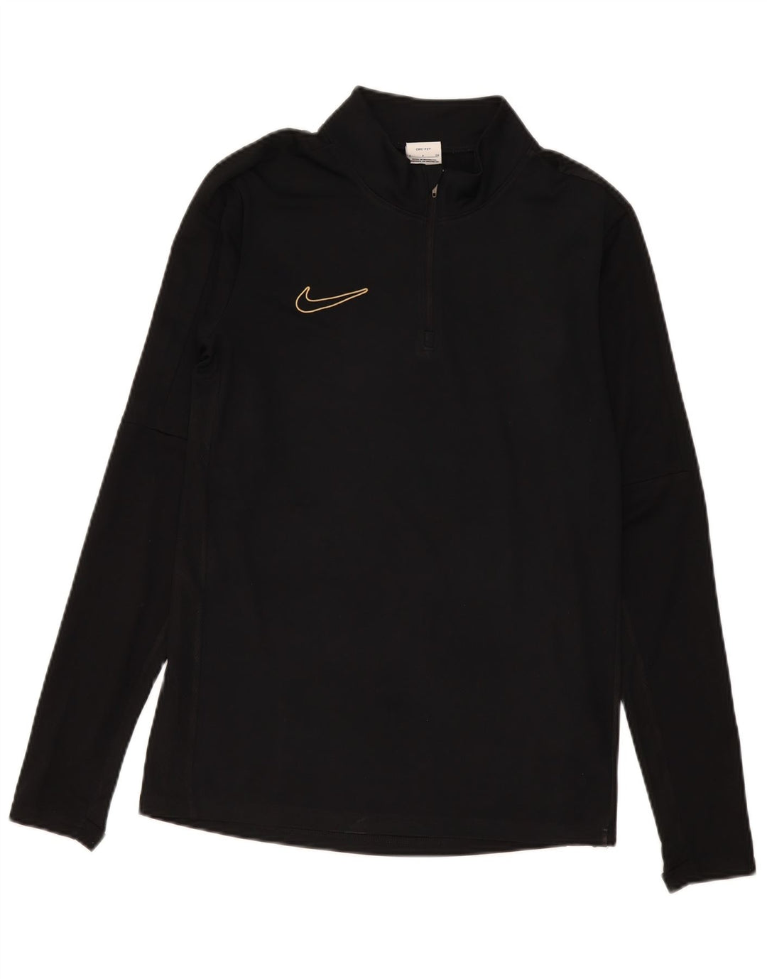Nike Dri Fit - Chándal con cremallera y cuello para hombre, talla pequeña, poliéster negro