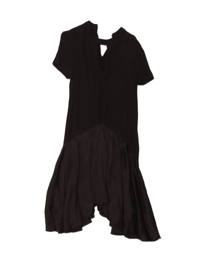 Marks & Spencer Vestido asimétrico para mujer UK 40 Small Negro