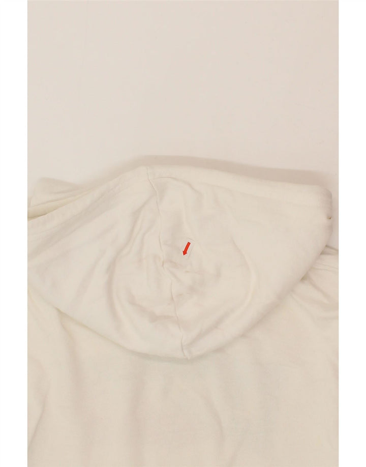 LEVI'S Mens Graphic Hoodie Jumper Small White Cotton Vintage Levi's and Second-Hand Levi's from Messina Hembry 