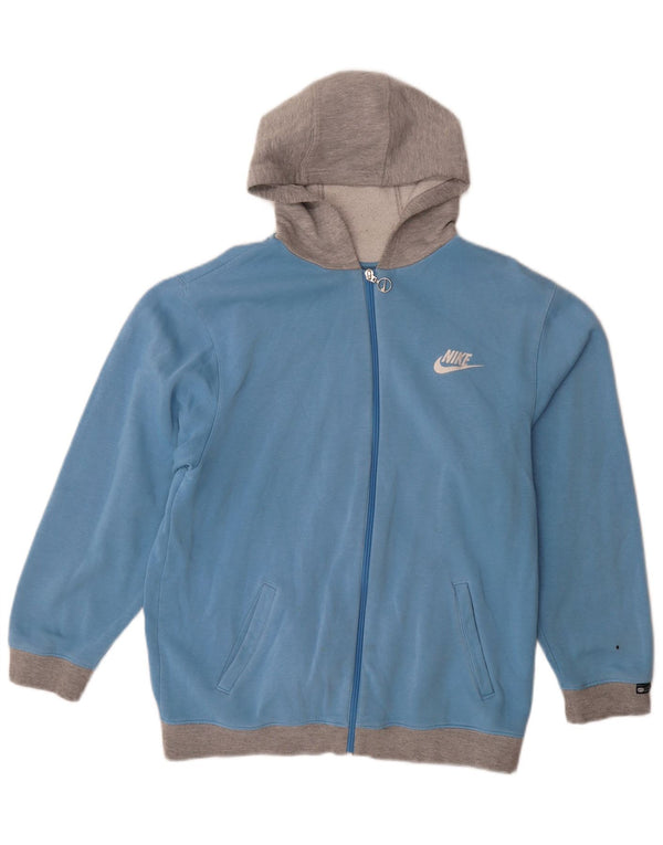 Nike Sudadera con capucha y cremallera para niños 13-14 años XL Azul Colorblock Algodón