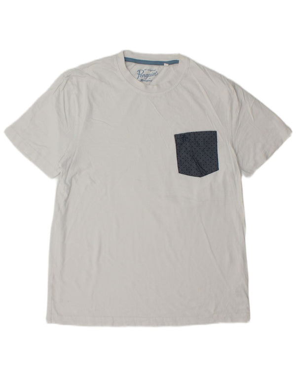PENGUIN Camiseta de hombre Top Large White Spotted Cotton