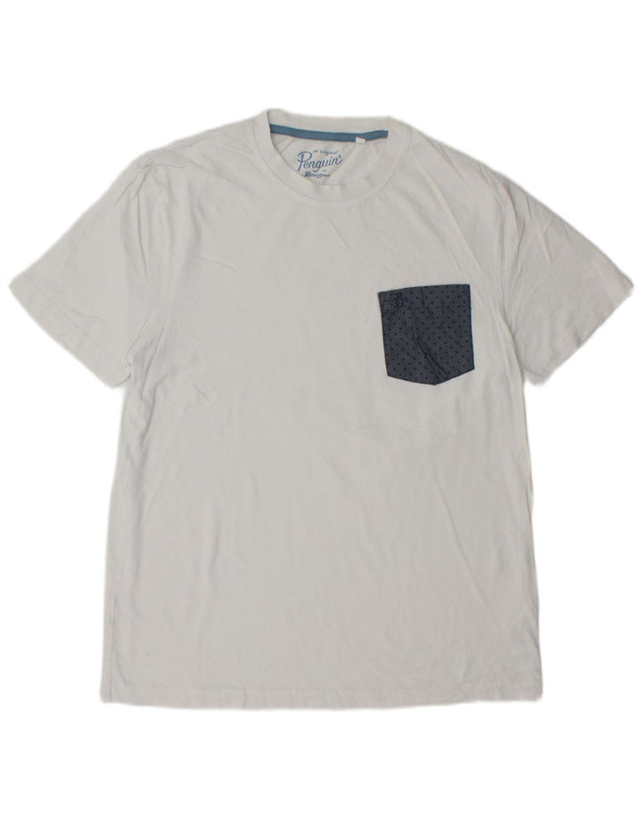 PENGUIN Camiseta de hombre Top Large White Spotted Cotton