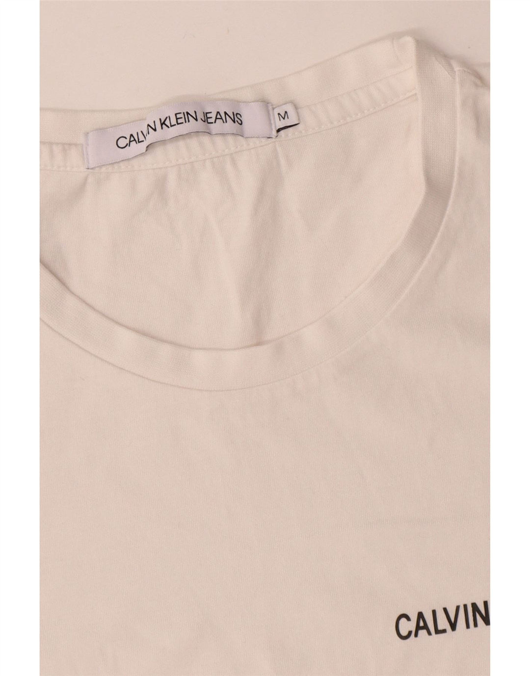 Calvin Klein Jeans - Camiseta para hombre, color blanco medio