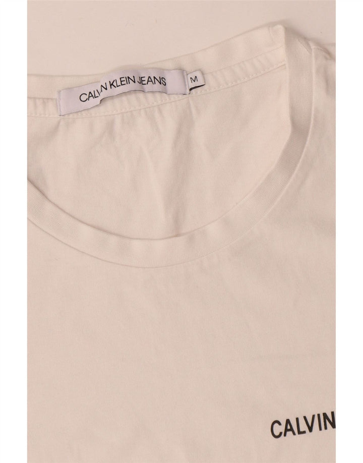 Calvin Klein Jeans - Camiseta para hombre, color blanco medio