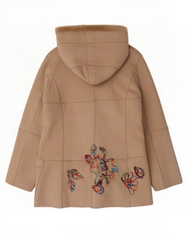Joe Browns Abrigo Sherpa con Capucha para Mujer UK 40 XL Acrílico Floral Beige