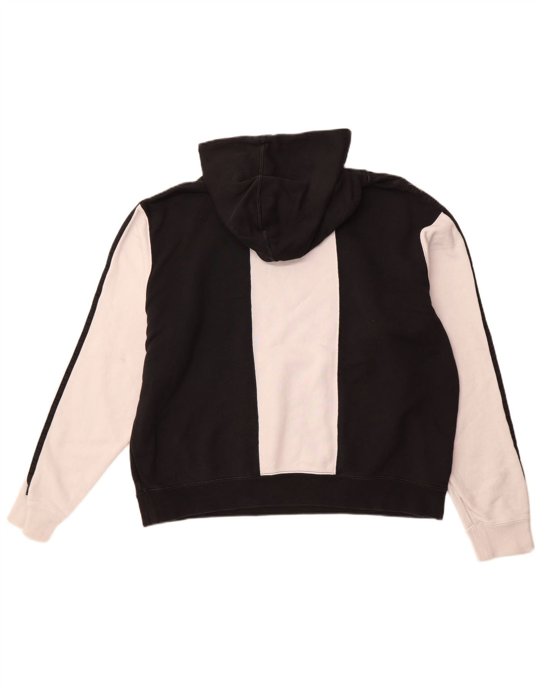 ADIDAS Hombre Graphic Sudadera con capucha Jumper Large Negro Colorblock Algodón