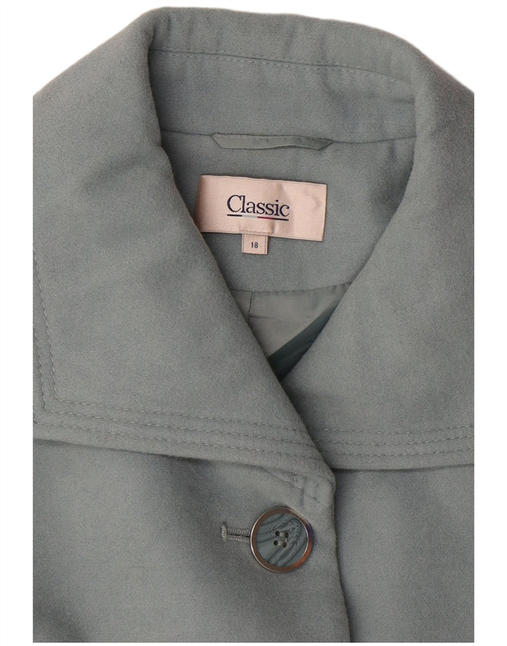 CLASSIC Chaqueta tipo blazer de 4 botones para mujer UK 40 XL Poliéster azul