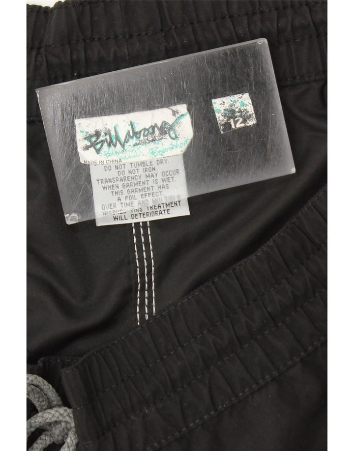 BILLABONG Shorts de baño gráficos para mujer US 12 Grande Poliéster negro