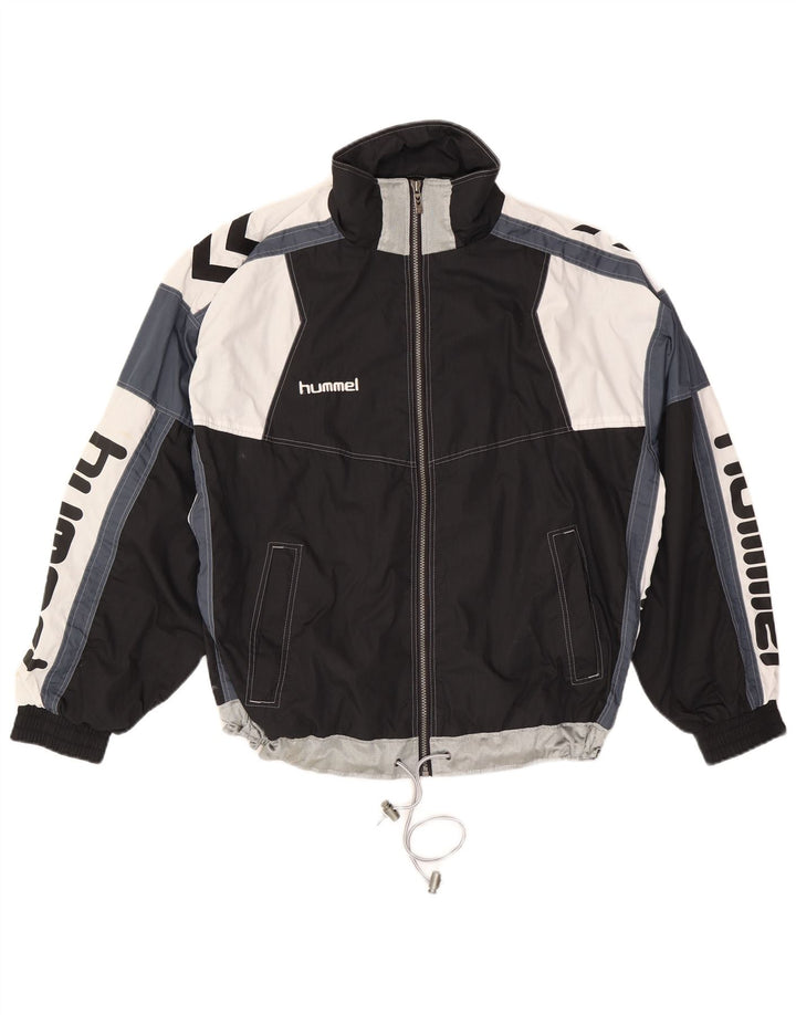 Hummel Hombre Gráfico Chándal Top Chaqueta XL Negro Colorblock Poliéster