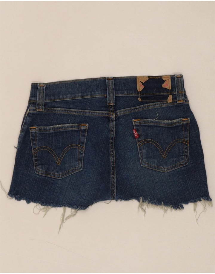 LEVI'S Womens 504 Denim Shorts US 7 Medium W30 Blue Cotton Vintage Levi's and Second-Hand Levi's from Messina Hembry 