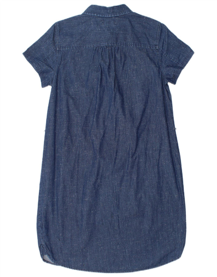 TOMMY HILFIGER Vestido camisero vaquero para mujer UK 44 Algodón moteado azul medio