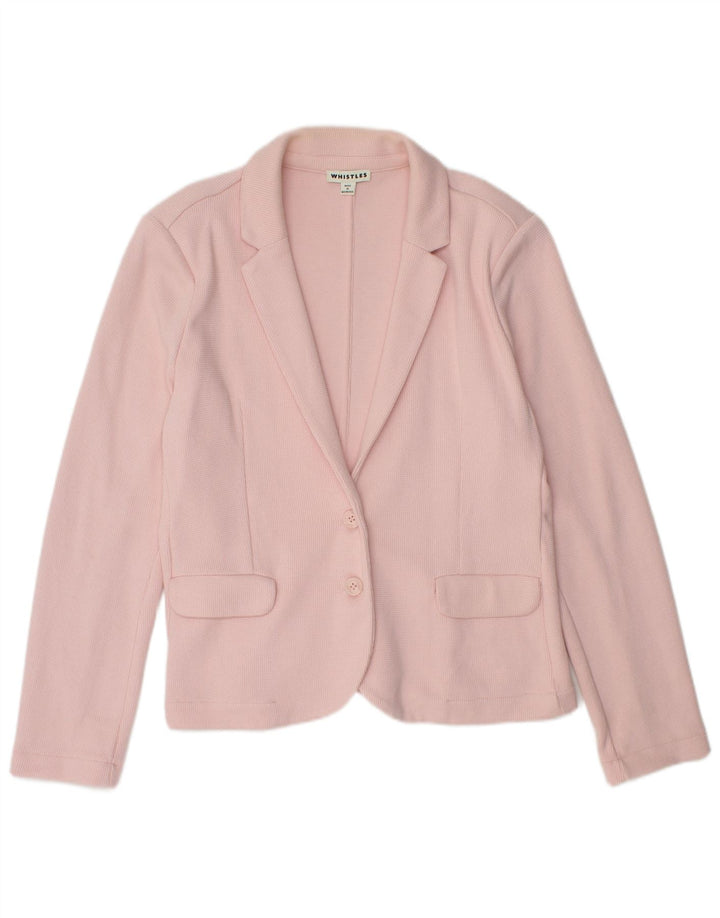 Whistles Chaqueta tipo blazer de 2 botones para mujer Reino Unido 46 Grande Algodón rosa