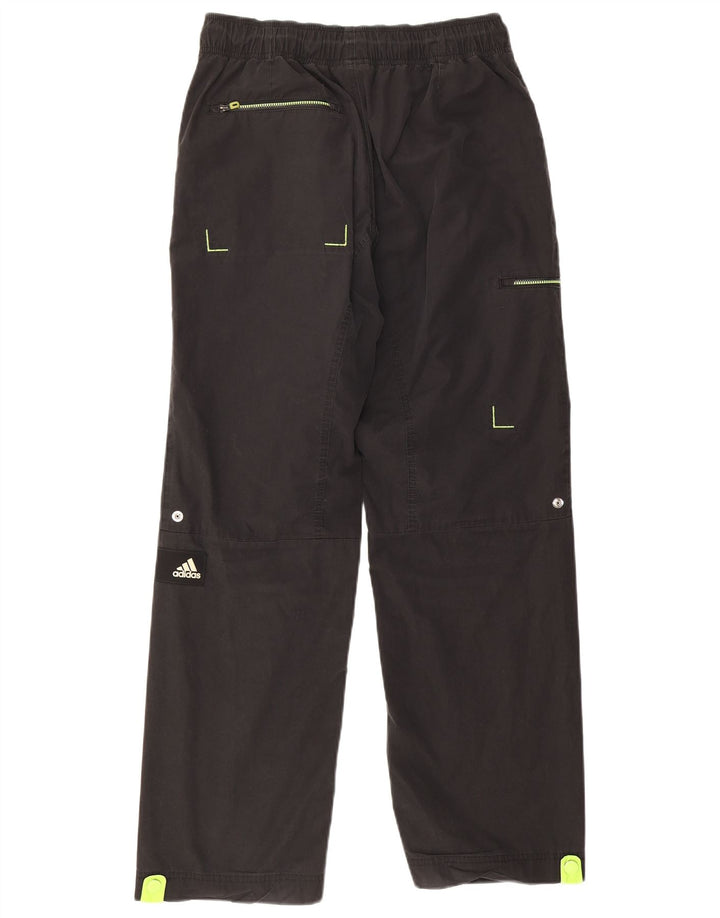 Adidas - Pantalón cargo recto para hombre, talla pequeña, W28 L32, poliéster negro