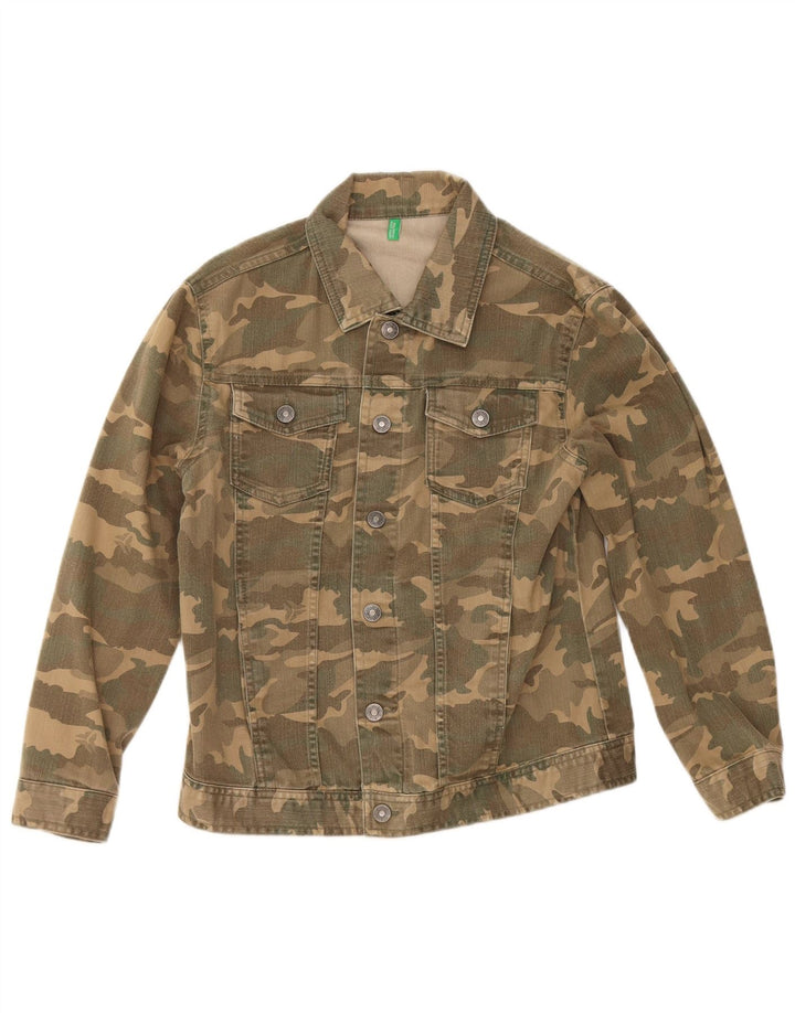 Benetton Cazadora Vaquera Niño 9-10 Años Caqui Camuflaje