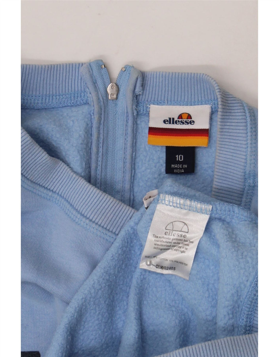 Ellesse Sudadera de gran tamaño con gráfico para mujer UK 10 Small Blue Cotton