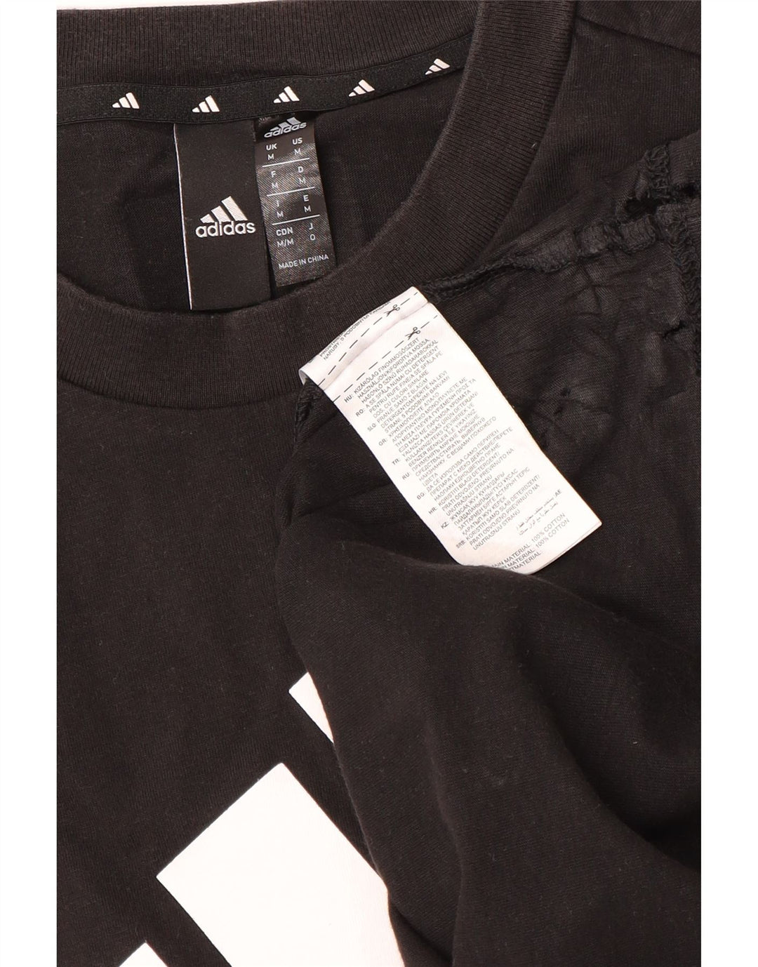 Adidas - Camiseta gráfica para hombre, talla mediana, algodón negro