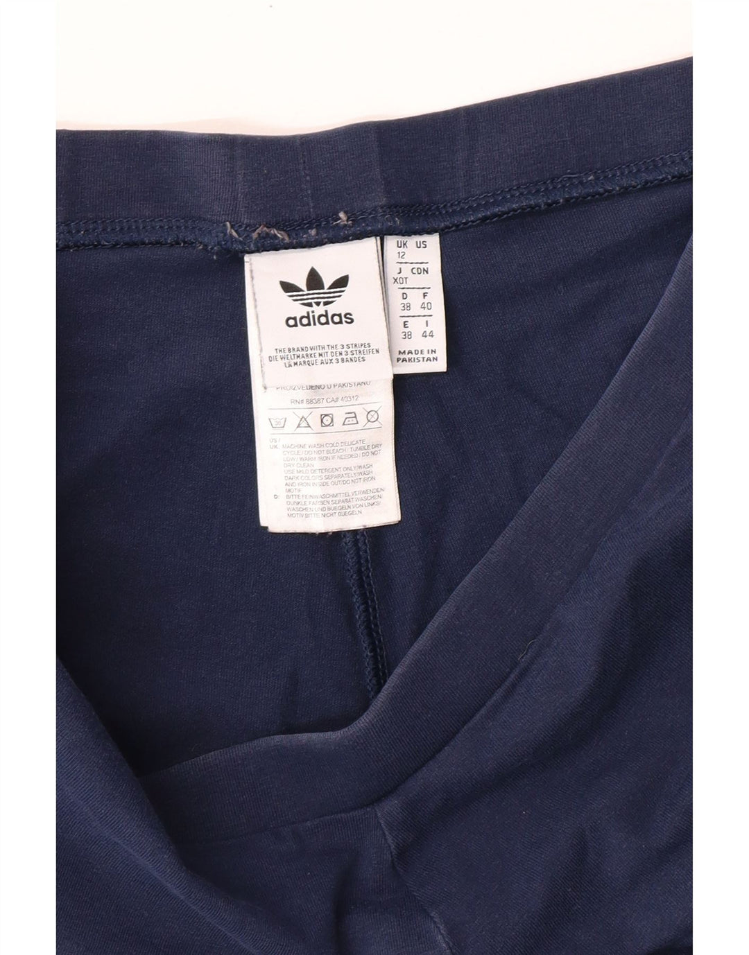 Adidas Leggings para mujer Reino Unido 12 Medio Azul Marino Algodón