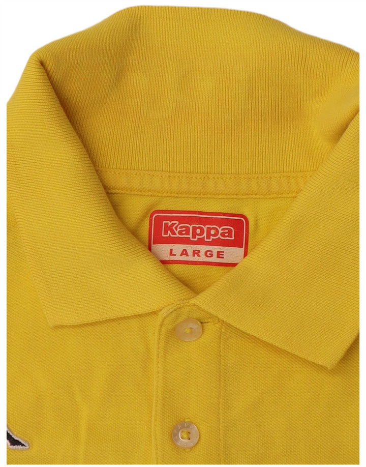 Kappa Polo Gráfico Para Hombre Amarillo Grande