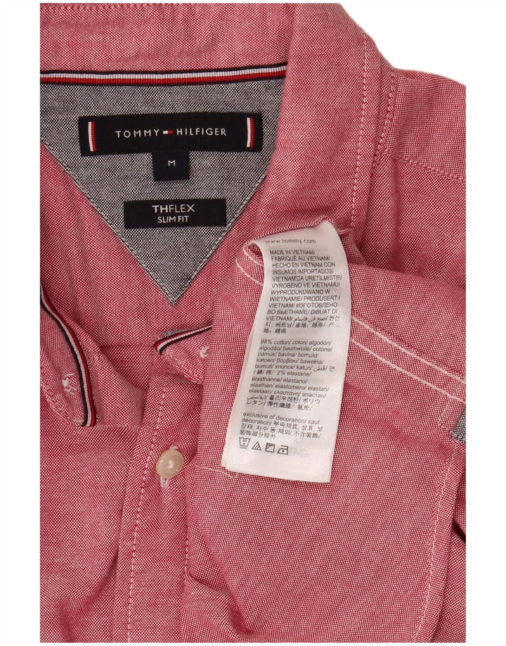 Tommy Hilfiger Camisa Flex Slim Fit de algodón rosa medio para hombre