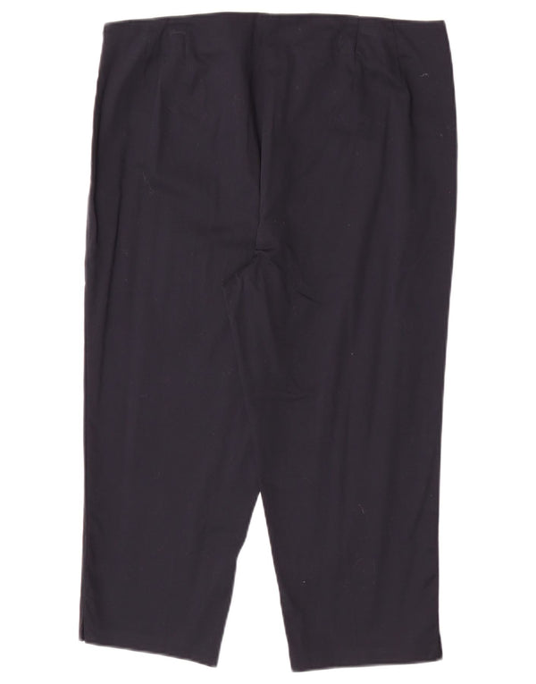 Marks & Spencer Pantalones Capri para Mujer UK 14 Large W32 L20 Azul Marino Algodón
