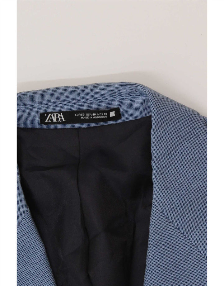Zara Chaqueta tipo blazer de 2 botones para hombre EU 50 Azul medio