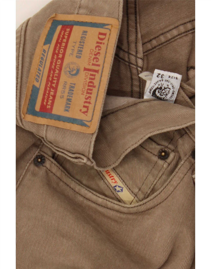 Diesel Vaqueros Rectos Hombre W32 L33 Algodón Marrón