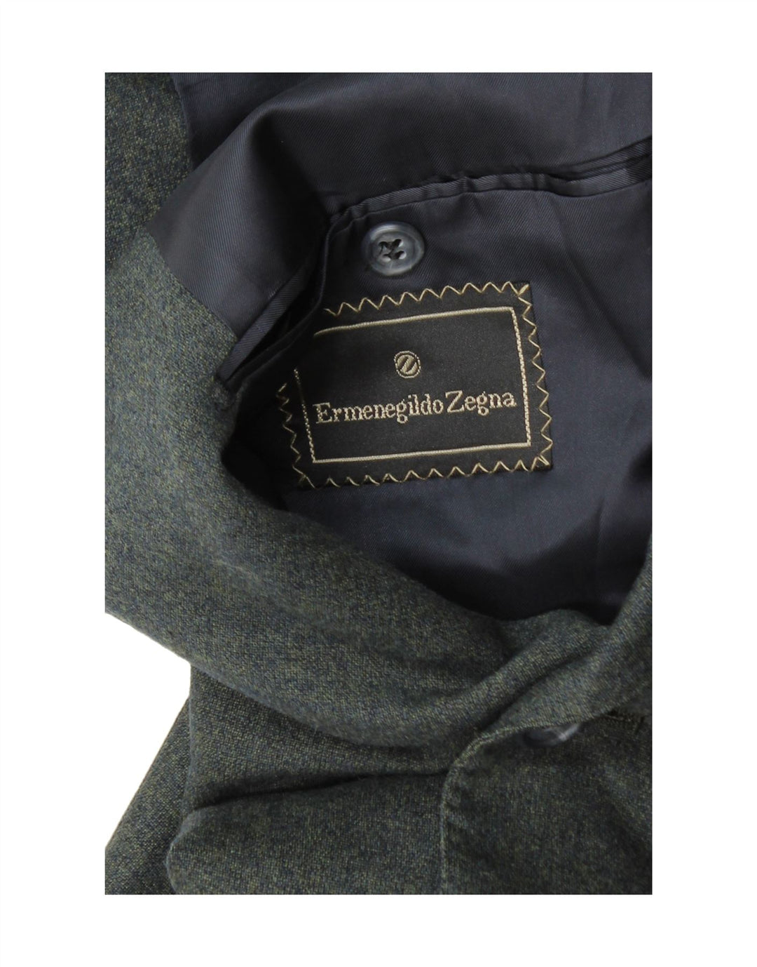 ERMENEGILDO ZEGNA Mens 3 Button Blazer Jacket UK 38 Medium Green Vintage Ermenegildo Zegna and Second-Hand Ermenegildo Zegna from Messina Hembry 