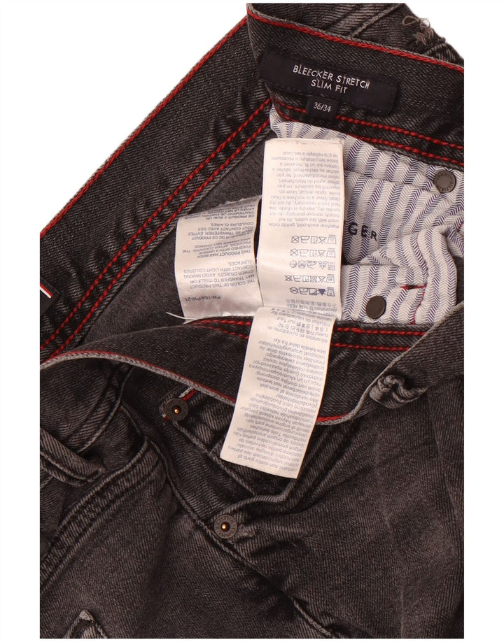 Tommy Hilfiger Vaqueros ajustados Bleecker para hombre W36 L34 Algodón gris